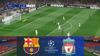 PES 2019 Realistic Gameplay: Barcelona vs Liverpool | Semi final | UCL