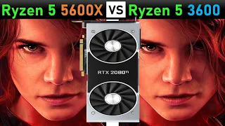 AMD NEW Ryzen 5 5600X And Ryzen 5 3600 Gaming Benchmarks with RTX 2080Ti  | Ryzen 3600 vs 5600x