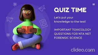 Quiz on Forensic Toxicology #toxicology quiz #ntanet #forensicscience