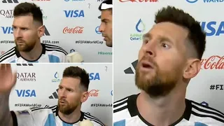 MESSI's reaction Angry with Van Gaal when Aguero clashed with the Dutch goalkeeper because of him !!