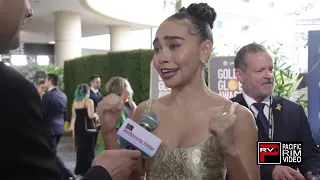 Bailey Bass of "Avatar: The Way Of The Water" on the Red Carpet of The Golden Globes
