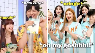 Eunchae & Chaemin can't stand their *cringey* script anymore (ft. ITZY cringing too)