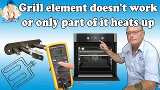 Fault 5 Oven or Cooker Grill element doesn't work or only part of it heats up
