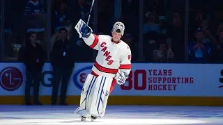 David Ayres donates goalie stick to Hockey Hall of Fame