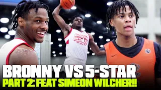 Bronny James GOES OFF vs 5-STAR GUARD Simeon Wilcher!! Strive 4 Greatness vs City Rocks Nike EYBL