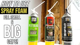 How To Use Great Stuff Foam | Spray Foam In A Can! Easy To Use On Small And Big Gaps and Cracks!