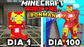 Eu Sobrevivi 100 DIAS como HOMEM DE FERRO no Minecraft HARDCORE!