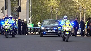 UK Police forces escort foreign dignitaries, Royals + VIPs ahead of King's Coronation