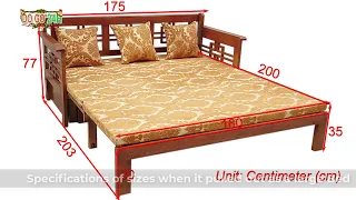 Wooden Sofa Bed For Narrow Space Rooms | Ghế Sofa Giường Gỗ Cho Phòng Hẹp | Do Go 24H