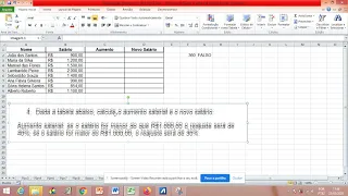 Excel - Função SE (Aumento Salarial)