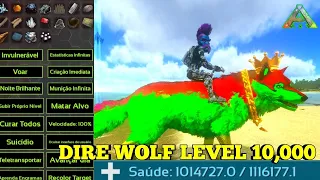 Ark mobile ||TAMING DIRE WOLF LEVEL 10,000 (lobo level 10.000)