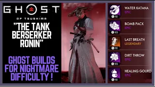 Ghost of Tsushima Legends Ronin Build : Tank Berserker Glitch Ronin Build for Nightmare + Raids