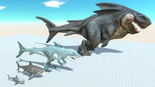 ARBS Dinosaurs: Ultimate Megalodon of Evolution VS Dinosaurs and Animals - Animal Revolt Battle