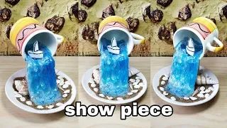 How to make amazing cup waterfall fountain show piece very easy