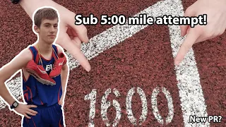Sub 5 Minute Mile Attempt (New P.R!) - Vlog
