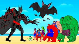 Rescue All Hulk Family, Spiderman, Superman From GIANT - BATMAN DEVIL | SUPER HOT MOVIES-FUNNY