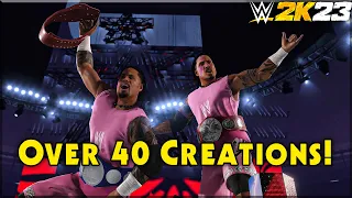 WWE 2K23 OVER 40 CREATIONS WITH HIDDEN STUFF TO DOWNLOAD NOW!