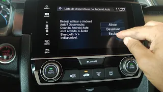 Erro no Apple Car ou Android Auto na central do Civic G10