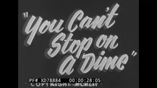 “YOU CAN’T STOP ON A DIME” 1954 DRIVER'S ED / TRAFFIC SAFETY FILM  CAR STOPPING DISTANCE  XD78884