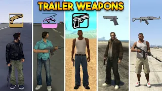 EVERY WEAPON FROM EVERY GTA TRAILER