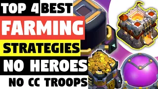 Top 4 Best TH11 Farming Strategies | No Hero and CC Farming Army | Clash Of Clans