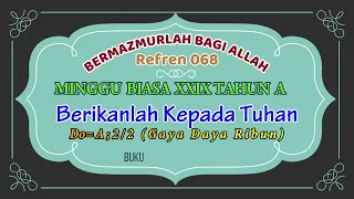 Mazmur Tanggapan (Baru) | Minggu Biasa XXIX (Tahun A) | Berikanlah kepada Tuhan | 22 Oktober 2023