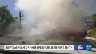 Dashcam video shows high-speed chase that ended in crash in Fort Smith