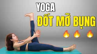 Yoga giảm mỡ bụng giúp bụng nhỏ eo thon | Hoàng Uyên yoga