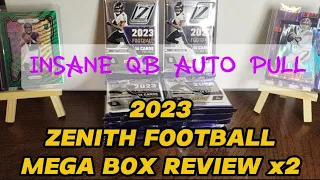 🔥HUGE QB AUTO!! 2023 ZENITH FOOTBALL MEGA BOX REVIEW x2