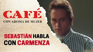 Sebastián le confiesa a Carmenza que aún ama a Gaviota | Café, con aroma de mujer