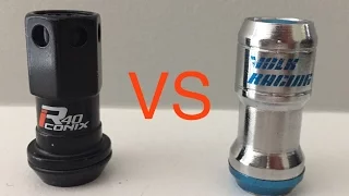 Volk Racing vs KICS R40 iconix Lug Nuts - design and theft prevention