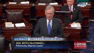 Majority Leader McConnell Pays Tribute to Vice President Biden