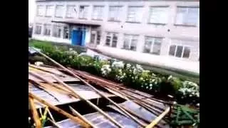 Последствия внезапного урагана в Нижнеаверкино/Hurricane in Nizhneaverkino 10.08.2014