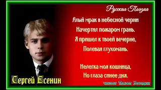 Сергей  Есенин —  Алый мрак в небесной черни  —  читает Павел  Беседин