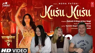 Kusu Kusu Song Ft Nora Fatehi (Satyameva Jayate 2) | REACTION!!!  foreigners reaction