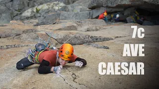 „Ave Caesar“ (7c, 200 m), Portalet. Leze Franta Bulička a Ondra Hašek | eMontana.cz