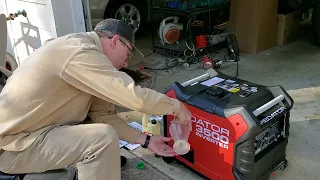 Setting up a new Predator 3500 Inverter Generator. First start. Owners Manual. How To DIY easy