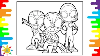 Spidey and His Friends Coloring Pages | Spidey Coloring | Marvel's Coloring | Alan Walker - Fade