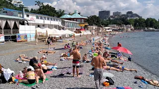 Крым Алушта сегодня 16 июня 2023 набережная, пляжи, отдыхающие