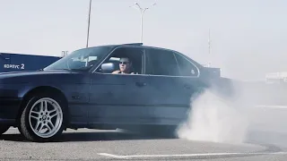 Bmw e34 535i m30b35 burnout, drift