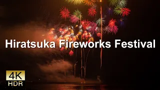 Hiratsuka Fireworks Festival walk tour, in Japan  #ASMR 【4K HDR】