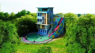 They Spent 200 Days to Construction 5-Story Buildings with Water Slide into Private Swimming Pool