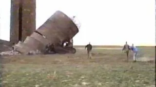 Silo collapses on a Bull Dozer.