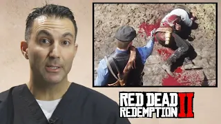 ER Doctor Evaluates Injuries In Red Dead Redemption 2 • Professionals Play