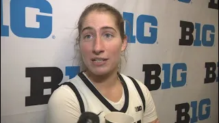 Kate Martin and Hannah Stuelke reflect on Iowa's BTT semifinal win over Michigan