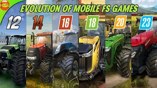 Fs12 vs Fs14 vs Fs16 vs Fs18 vs Fs20 vs Fs23! Evolution in Farming Simulator Mobile