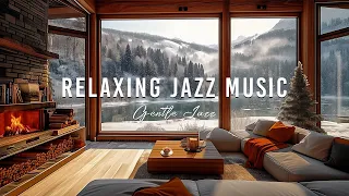 Relaxing Jazz Music & Fireplace Sounds in a Cozy Coffee Shop Ambience for Sleeping, Studying