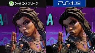 BORDERLANDS 3 PS4 PRO vs XBOX ONE X Direct Graphics Comparison