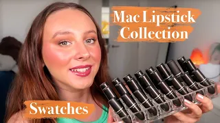 SWATCHING ALL OF MY MAC LIPSTICKS!