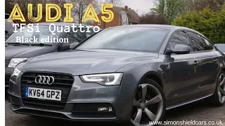 2014 Audi A5 S Line 2 litre T FSI Quattro Black Edition